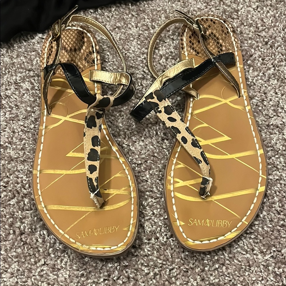Sam & Libby Brown and Black Gladiator Sandals